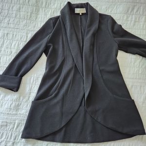 French Mauve knit tunic blazer small